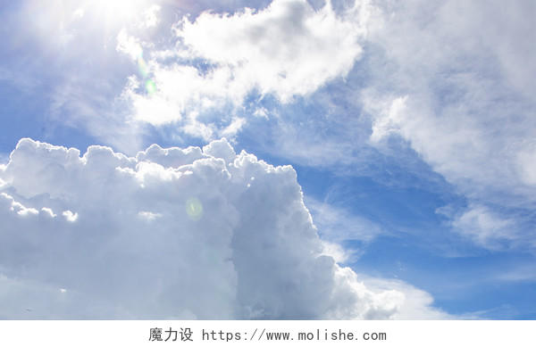 蓝色夏天云层棉花糖蓝天白云背景图片
